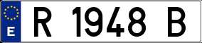 Trailer License Plate